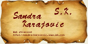 Sandra Karajović vizit kartica